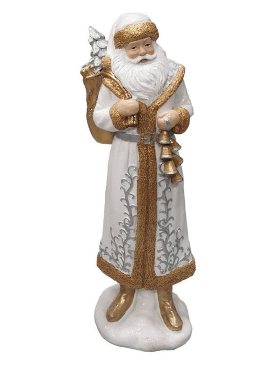 Керамична Декоративна Фигурка Дядо Коледа Златисто Бял – 37,5cm 276.001.1025.66