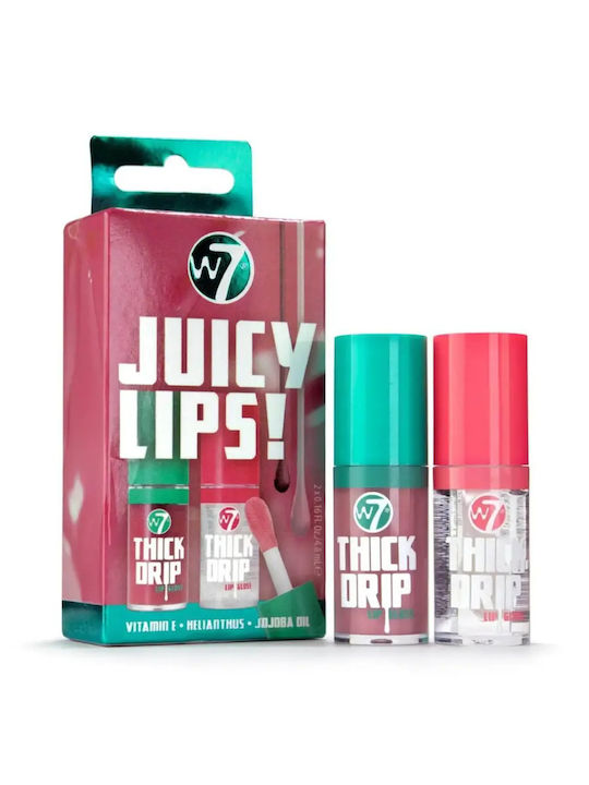 W7 Cosmetics Juicy Lips Make-up-Set Too Close & In The Clear 2Stück