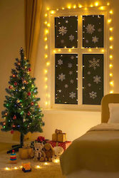 Weihnachtsaufkleber Fenster Schneeflocken Goldene 30x42cm