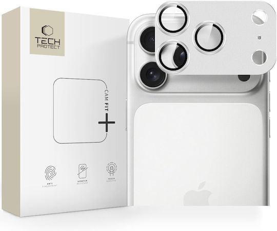 Tech-Protect Camfull Fit+ Handy-Kameraschutz Gehärtetes Glas Silbern Für Das iPhone 17 Pro Max