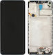 Samsung Screen with Touch Mechanism and Frame for Samsung A21s (Black)