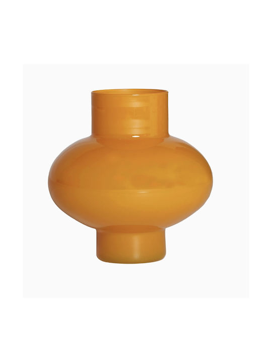 Διακοσμητικό Βάζο Γυαλί Πορτοκαλί Atif Vase 30*30*30 Εκ