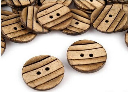 Set Wooden Buttons 22 Mm 10 Pieces