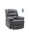 Julia Armchair Relax Massage with Footstool Gray E971,2M 93x90x100cm