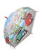 Kinder Regenschirm Gebogener Handgriff Beige mit Durchmesser 66cm.