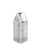 Jolly & Bright Glass House 30cm Silver Silver Depth 11cm X Width 11cm X Height 30cm