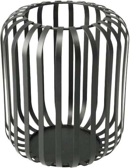 Metallische Laterne Kerzen Schwarz 16x18,5cm