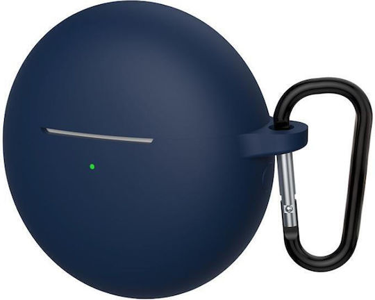 Hülle Silikon mit Haken in Blau Farbe für Huawei FreeBuds 7i