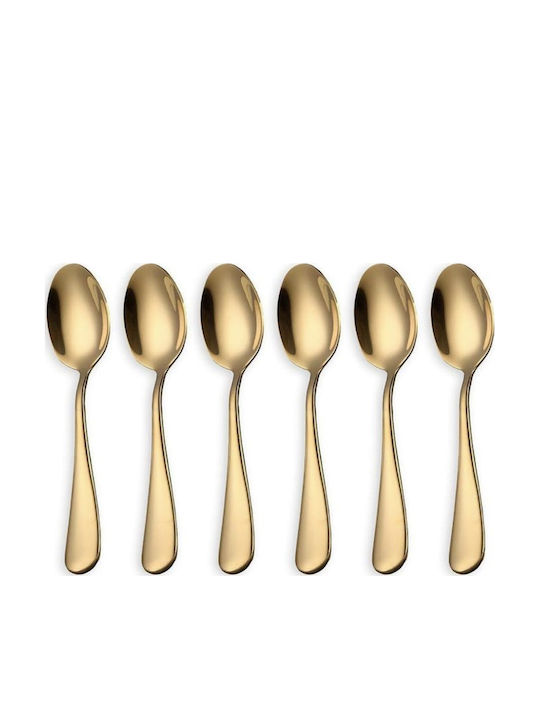 Stainless Steel Coffee Tea Spoons Brown 14cm 6 Pieces