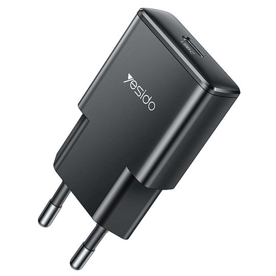 Yesido Charger Without Cable GaN with USB-C Port 30W Power Delivery Blacks (YC74)