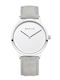 Bering Time Women's Watch with Gray Leather Strap