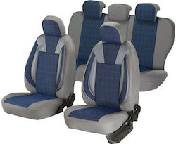 Set De Capace Pentru Scaune Auto Smartic Lux 11 Piese Compatibil Airbag Pliabil Material În 3 Straturi Albastru