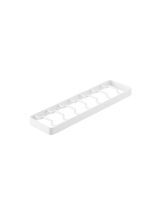 Yamazaki Cabinet Dish Rack Inox in White Color 8.6x32x2cm