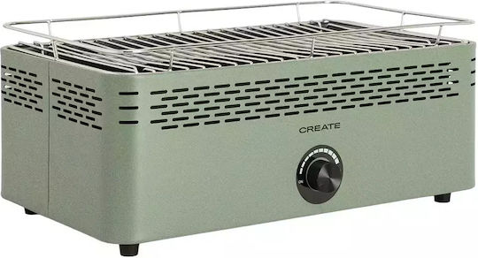 Create Stainless steel Portable Charcoal Grill with Smoker