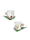 Marva Set Christmas Cups Porcelain Brown L15.5xW12xD8.5cm. 2pcs