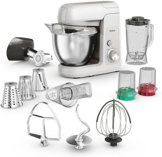 Tefal Bake Partner Stand Mixer 1100W with Stainless Mixing Bowl 4.6lt
