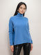 Women's Sweater Turtleneck Blue