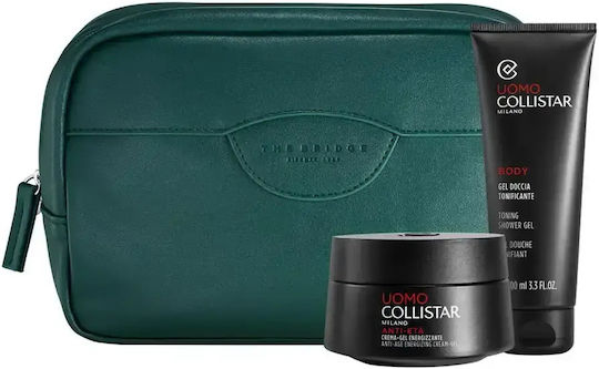 Collistar Uomo Set Energizing Anti-Age Skin Care Set for Αnti-ageing & Body Cleaning 3pcs