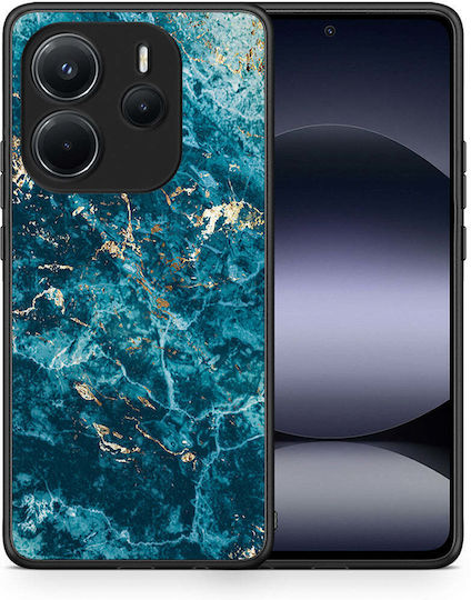 Husă Marble Albastru Xiaomi Redmi Note 14 4G