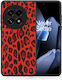 Animal Rotes Leopard OnePlus 13 Handyhülle