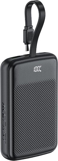Acefast M13 Power Bank 10000mAh με Θύρα USB-A και Θύρα USB-C Power Delivery Μαύρο
