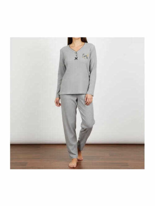 Asel Winter Women's Pyjama Set Gray