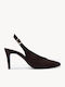 Braune Wildleder Pumps Slingback Verstellbares Riemen