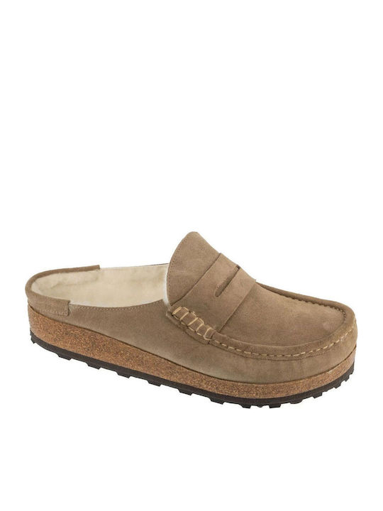 Shearling Winter Women's Slippers Brown
