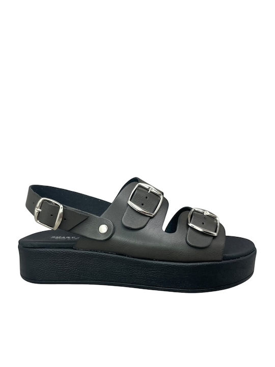 Smart Steps Дамски Сандали Flatforms Черни