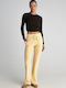 High Waist Sweatpants Flared Velvet White