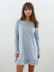 Pink Label Winter Women's Nightdress Light Blue