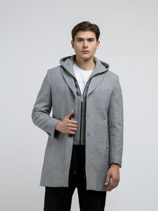 Massimo Veneziani Men's Half Coat Gray