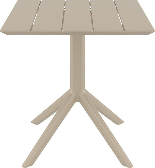 Paris Τετράγωνο Κουζίνας Taupe 70x70x74εκ.