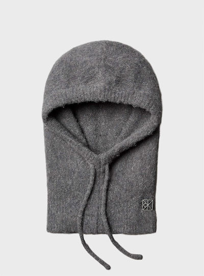 Volles Gesicht Männer Beanie Gestrickt in Gray Farbe