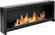 Bioethanol-Kamin Boden Stehend 120cm Box Schwarz