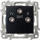 Sapfir Rtv-sat End Socket Black Metallic Gpa-zs...
