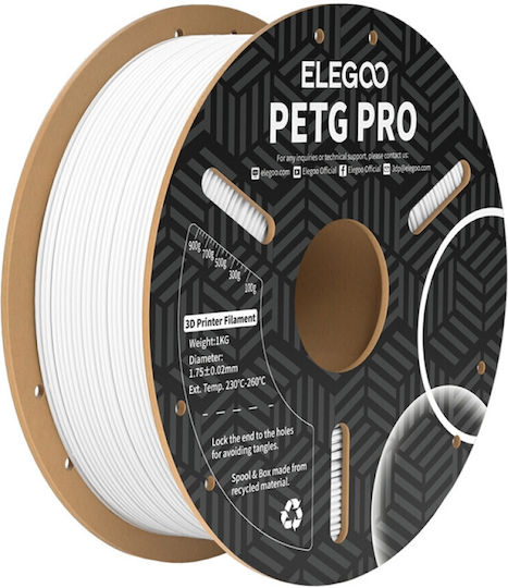 Elegoo PETG 3D Printer Filament 1.75mm Λευκό