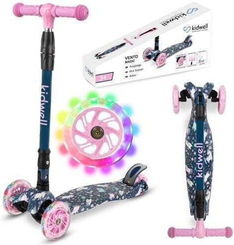 Kidwell Kinderroller Klappbar 3-Rad Für 3+ Jahre Rosa