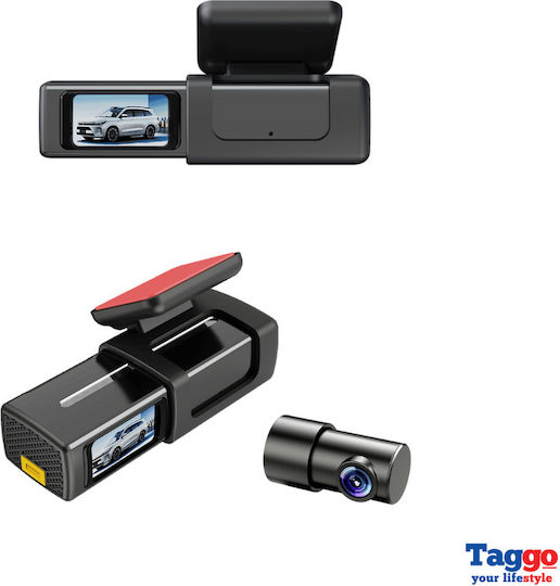 Taggo Сет Автомобилна DVR камера 4K с дисплей 1.47" за Паркет & Камера за задно виждане