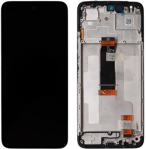 Екран със Сензорен Механизъм и Рамка за Xiaomi Redmi 13 4G, Redmi 13 5G, Poco M6 4G (Черен)