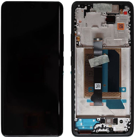 O ecran cu Mecanism Tactil și Cadru pentru Xiaomi Redmi Note 14 Pro Plus 5G (Negru)