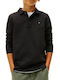 Kids' Polo Long Sleeve Black Tommy