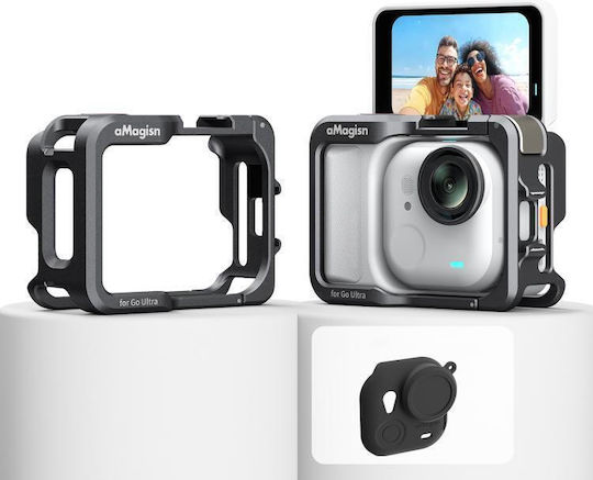 Metal Cage Amagisn Protective Quick Release Frame Insta360 Go Ultra Silicone Cover Tf01