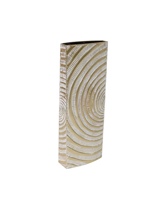 Marhome Vază Decorativă Metalic Auriu 22.9x10.8x59.7cm 1buc
