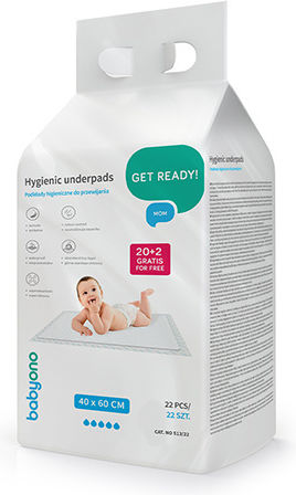 Babyono Disposable Waterproof Changing Pads 40x60cm. 20pcs