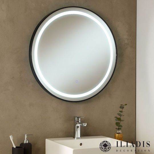 Iliadis Wandspiegel mit Metallisch Rahmen & LED Beleuchtung Durchmesser 70cm 1Stück Iliadis Wandspiegel mit Metallisch Rahmen & LED Beleuchtung Durchmesser 70cm 1Stück