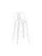 Hocker Bar mit Rückenlehne Metall Utopia Λευκή Ματ Απόχρωση 42x42x86cm