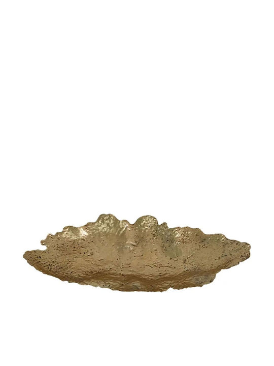 Marhome Platou Decorativ Metalic Auriu 1buc 45.1x22.9x7buc 15-90001