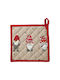 Christmas Oven Mitt Fabric Beige L20xW20cm.