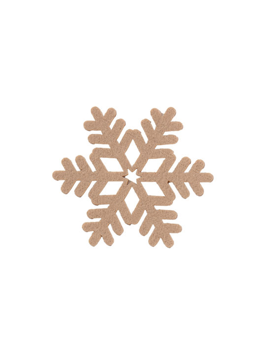 Nef-Nef Homeware Snow Weihnachtlich Untersetzer Stoff Beige L10xB10xD10cm.
